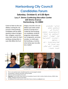Harrisonburg City Council Candidates Forum
