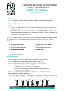 PROPUESTA DE LISTADO INTERVENCIONES JORNADA
