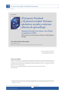 El proyecto Facebook y la posuniversidad. Sistemas