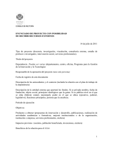 Enunciado de Proyecto con Financiamiento Externo