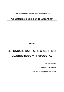 EL FRACASO SANITARIO ARGENTINO: DIAGNÓSTICOS Y