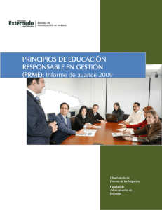 PRINCIPIOS DE EDUCACIÓN RESPONSABLE EN GESTIÓN (PRME)