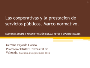 Las cooperativas y la prestación de servicios públicos