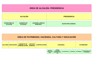ÁREA DE ALCALDÍA: PRESIDENCIA Y PERSONAL 1ª TENENCIA