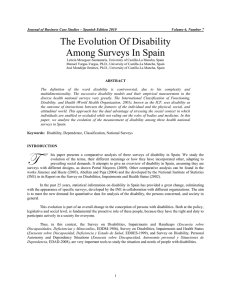 The Evolution Of Disability Among Surveys In Spain