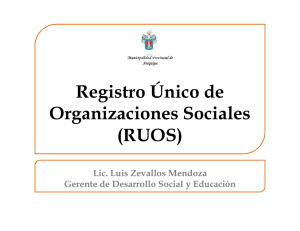 Registro Único de Organizaciones Sociales (RUOS)