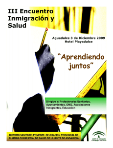 Programa III Encuentro Inmigracion