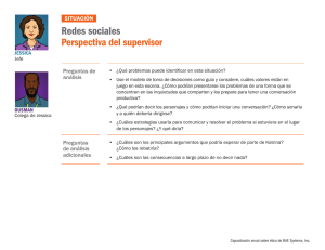 Redes sociales Perspectiva del supervisor