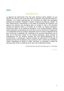 Adital www.adital.com.br La Agencia de Información Fray Tito para