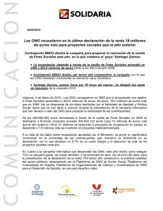 Las ONG recaudaron en la última declaración de la