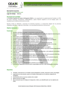 Descripción de puesto: Lugar de trabajo: Valencia Descripción de la