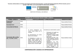 regimen de los socios o no, segn forma jurdica