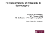 The epistemology of inequality in demography