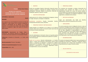 Monitores de inmigración. Acciones de refuerzo, apoyo y mediación