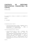 contrato de préstamo participativo convertible en capital