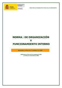 Normas de Organización y Funcionamiento Interno