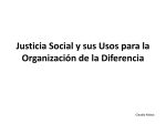 Justicia Social y sus Usos para la Organización de la Diferencia