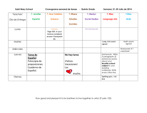 Tarea de Espa&ntilde;ol Fotocopia de preposiciones. Cuaderno de
