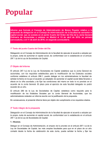 Informe del Consejo de Administración sobre la