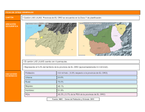 • Cantón LAS LAJAS, Provincia de EL ORO se encuentra en la Zona