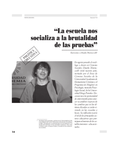 La escuela nos socializa a la brutalidad de las pruebas