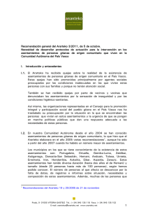 Necesidad de desarrollar protocolos de actuación para la