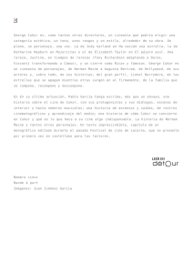 George Cukor. En su &uacute;ltima actuaci&oacute;n, por Pablo Garc&iacute;a Canga