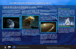 La vida como la conocemos: carbono y agua La vida como la