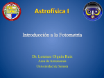 Introducción a la Fotometría - Area de Astronomía