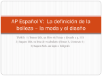 AP Español V: La definición de la belleza – la moda y el diseño