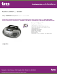 Radio Casete CD portátil TMMPCD688