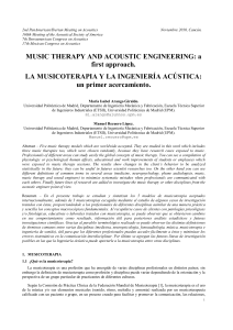 MUSIC THERAPY AND ACOUSTIC ENGINEERING