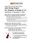 ASU String Project for Students in Grades 4-12