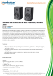 Sistema de Altavoces de Alta Fidelidad, modelo 2900