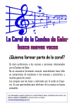 invitación A CANTAR coral - Ayuntamiento de la Cendea de Galar