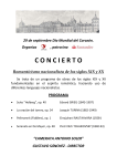 Programa Concierto - AMAC, Asociación Madrileña de Pacientes