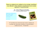 Dr. Víctor Pliego de Andrés Sobre la calidad de la calidad