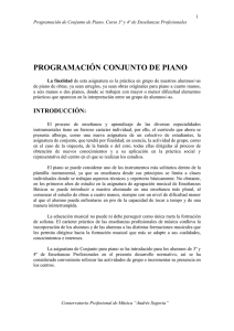 programación conjunto de piano