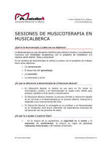 Musicoterapia en Musicalberca