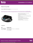 Radio CD portatil TMMPCD901/SG