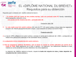 Conditions d`obtention du Diplôme National du Brevet.