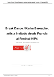 Break Dance / Karim Barouche, artista invitado desde Francia al