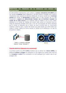 PRÁCTICA 16: Medición de la distancia con sensor de ultrasonidos.