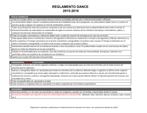 REGLAMENTO DANCE 2015-2016