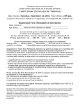 Talent show (Concurso de Talentos) - Registration Form (Formulario