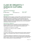 Reglamento y contrato de Orquesta/Mariachi