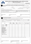 formulario de modificación y/o inclusión de notas