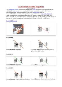 Acordes más usados en guitarra