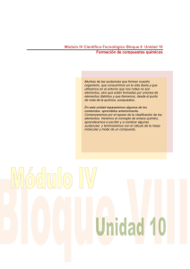 Módulo IV Científico-Tecnológico Bloque 8 Unidad 10 Formación de