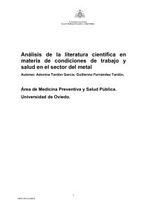Análisis de la literatura científica en materia de condiciones de